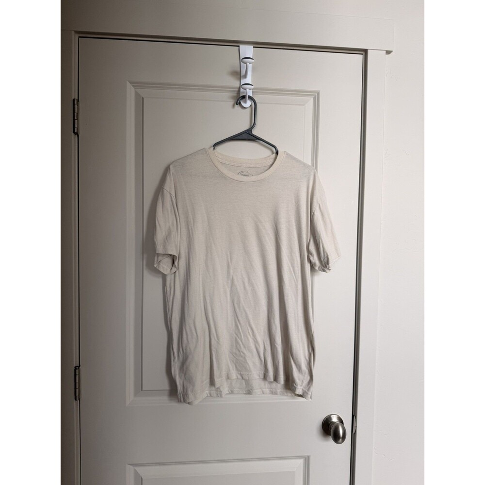 True Classic Premium Quality Crew Neck Tee T Shirt Mens Off White Large L